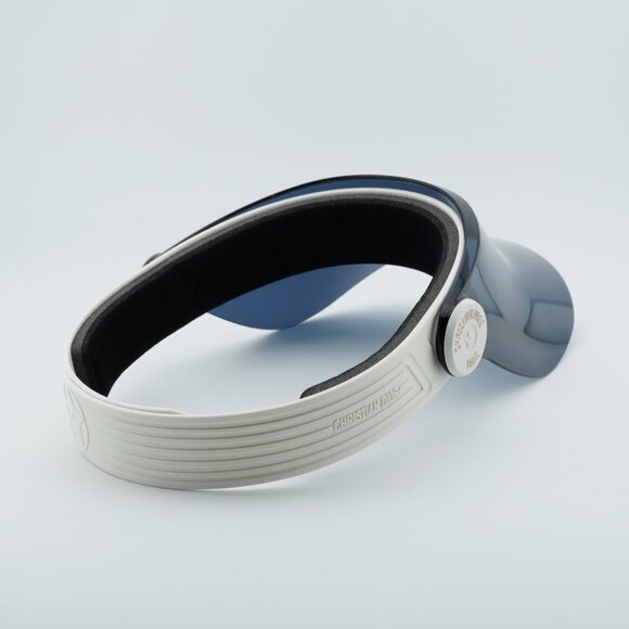 Dior DIORPACIFIC V1U 96B0 Sunglasses White Geometric Frame, Blue Lenses - Picture 11 of 12